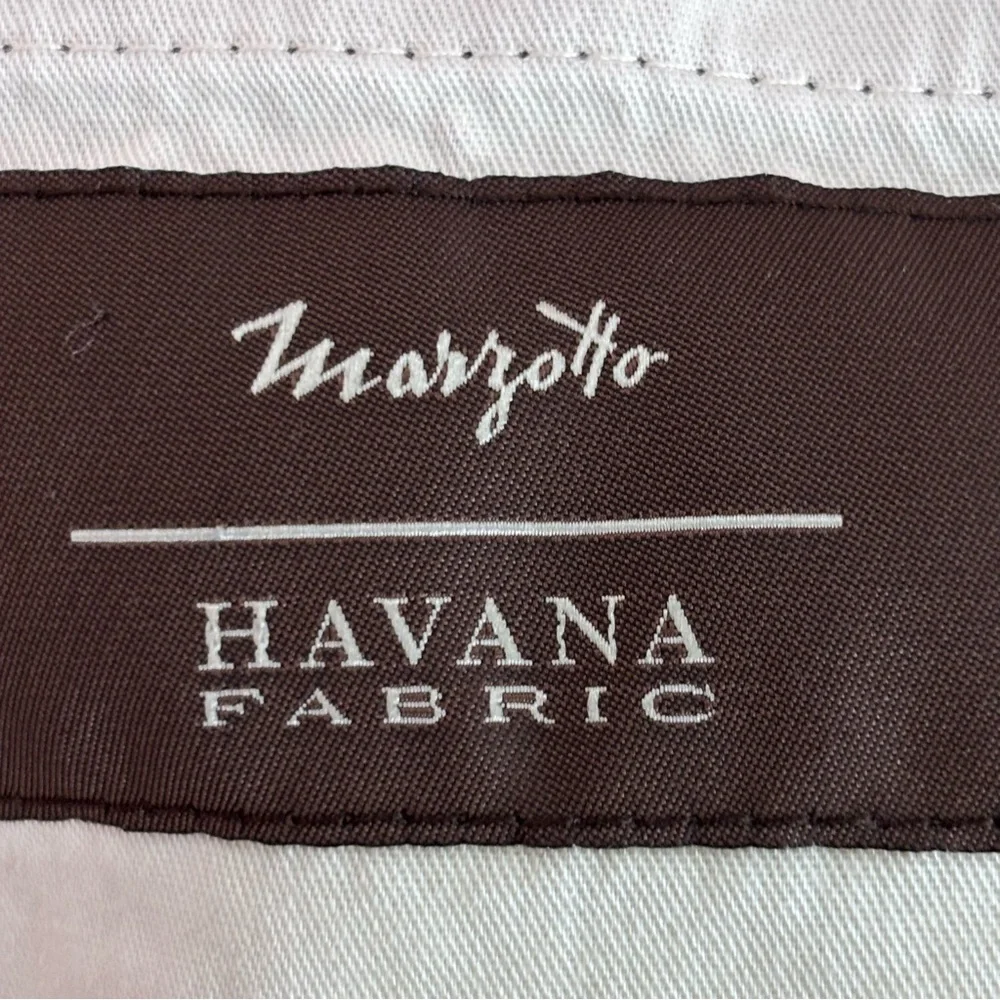 BR Athletics Marzotto Havana Fabric Wool Blend Pinstripe Trousers Mens Size 28